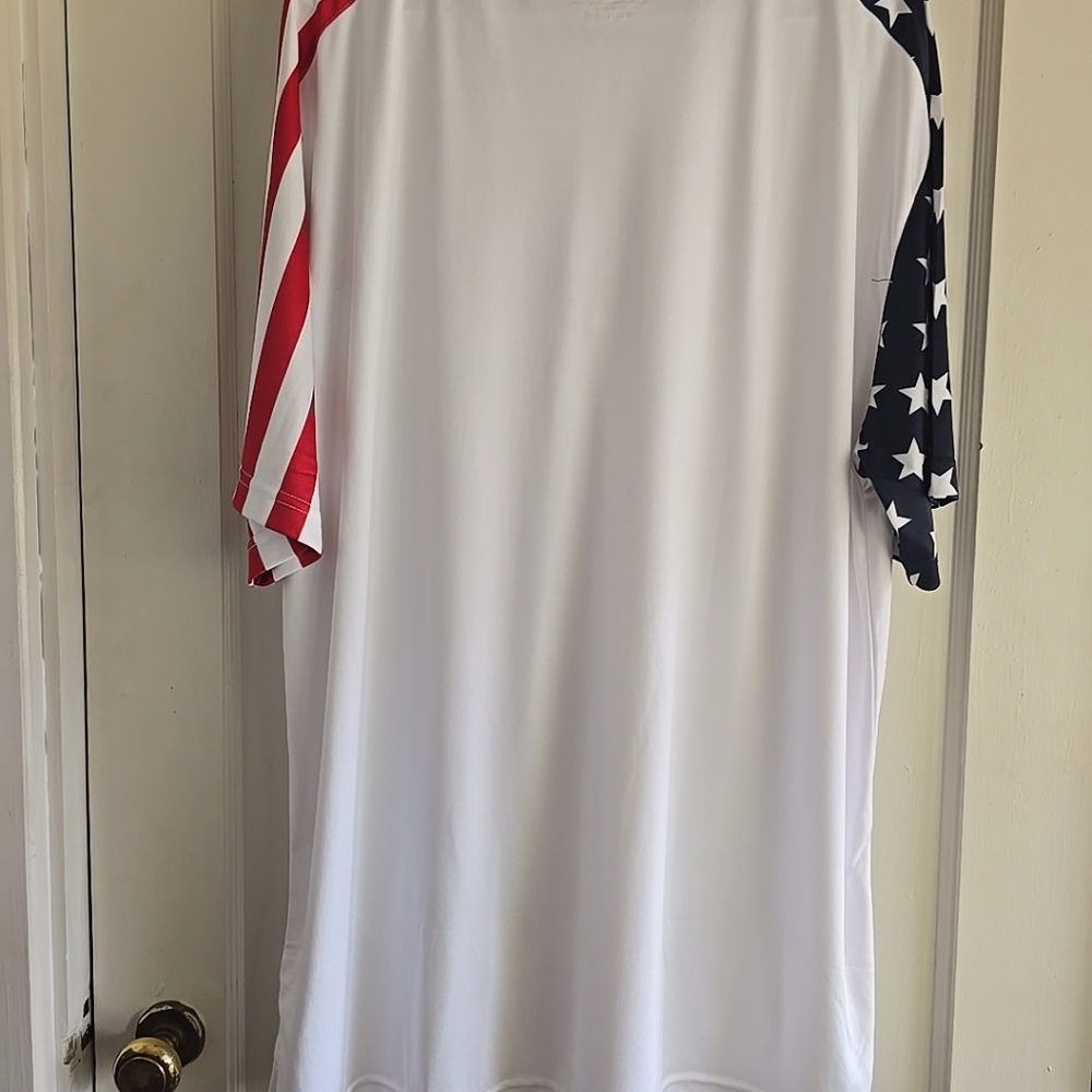 Mens Stars and Stripes Short Sleeve Polo Shirt Size 3XL NWT - Picture 6 of 7